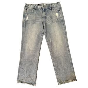 Kancan Light Wash Ankle Straight Stretch Jeans‎ Women's 32 High Rise Casual